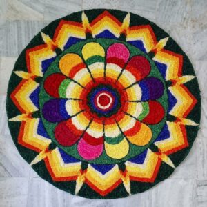 1 Ft Floral Rangoli Mat
